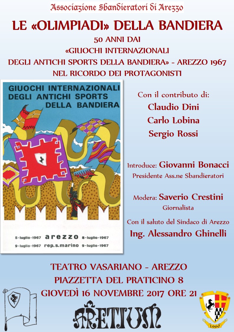 Nel 1967 ad Arezzo i “Giuochi internazionali degli antichi sports della bandiera”